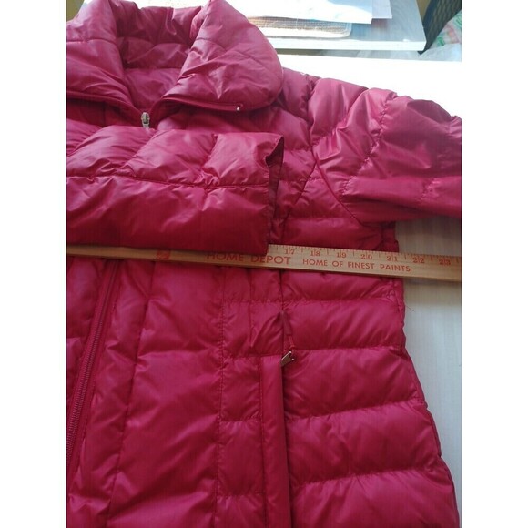 G-III down-filled quilted puffer coat red packable womens M/L? lightweight warm - Picture 9 of 12